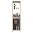 thumbnail image 3 of Light Gray One-Door Linen Cabinet | Suitable for Guest Rooms or Closets | Offers Convenient Access to Items, 3 of 3