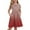 15#Red, variant on Kids A Line Sundresses Polka Dot Stripe Print Short Sleeve Outdoor Holiday Casual Girls Dresses