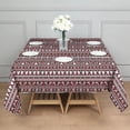thumbnail image 3 of Red and White Christmas Folk Pattern Square Tablecloth,Waterproof Square Table Cover,Wipeable Spillproof Washable Table Cover for Home Kitchen Party Decor 42"X42"(107x107cm), 3 of 6