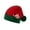 Red&Green, variant on Morttic Christmas Festive Color Block Knit Beanie with Ears Cute Elf Hat Pearl Decor Gift Hat One Size (Red&Green)
