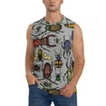 thumbnail image 1 of Fotbe Bright Insects Men's Camiseta sin Mangas Estampada para Hombres, Playera Casual para Gimnasio, Entrenamiento, Playa-Small, 1 of 7