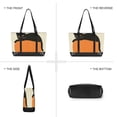 thumbnail image 6 of FORMRS Canvas Laptop Tote Bag for Women with 15.6" Computer Compartments Shoulder Handbag, Black Cat Orange Ball, 6 of 7