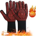 thumbnail image 1 of Guantes para barbacoa, guantes cálidos, guantes de invierno, guantes de jardinería, guantes para exteriores, guantes de algodón retardantes de llama, escaldaduras y altas temperaturas, un pa, 1 of 5