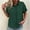 Green, variant on Workwear Summer Blouses for Women V-Neck Polka Dot Short Sleeve Blouse Rolled Button Down Slim Fit Boho Shirts Going Out Tops for Women