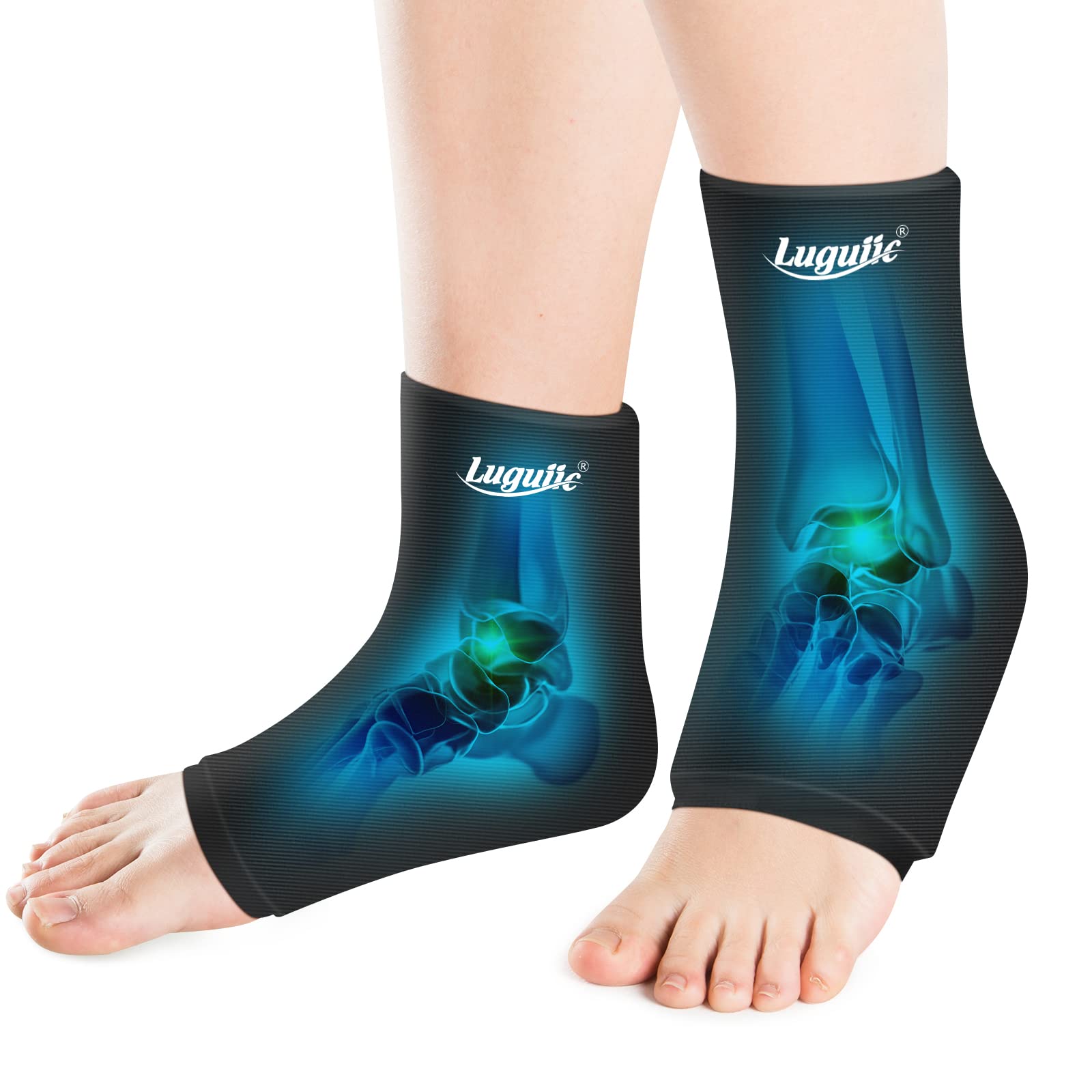 Ankle Ice Pack 2 Pack, Flexible Reusable Hot & Cold Therapy Gel Cold
