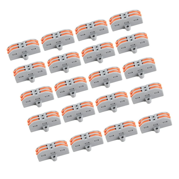 Conectores De Cable De Tuerca De Palanca De 20 Piezas, Conductores De Empalme Compactos Rápidos, Bloque De Terminales De Empuje 223-2P