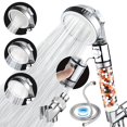 thumbnail image 1 of Vacto High Pressure Handheld Shower Head with Filter Shower Head Kits with Hose and Bracket Hard Water Softener Water Purifying Filtered Showerheads with Filter Beads, 1 of 5