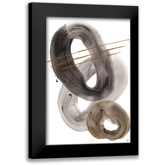 Lee, Judson 17x24 Black Modern Framed Museum Art Print Titled - Gold and Gray II