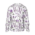thumbnail image 2 of Lsque Lavender Flowers UPF 50+ Lightweight Sun Protection Men's Women's Long Sleeve Shirt, Hoodie Performance -Small, 2 of 9