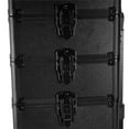 thumbnail image 3 of 4 in 1 Rolling Makeup Train Case, Professional Aluminum Makeup Travel Organizer Cosmetic Case, Cosmetology Caboodle Case on 360° Wheels, Beauty Storage Luggage Lockable, 3 of 7
