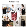 thumbnail image 6 of Waterproof Collapsible Laundry Hamper, Red Christmas Elements Aluminum Handle Laundry Bag Storage Basket, 50L, 6 of 6