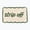 Green / Cream, variant on Strip Off Slogan Scalloped Bath Mat
