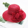 thumbnail image 4 of CAIXIA Womens Derby Hats Elegant Organza Floral Tea Party Hats Church Hats Wide Brim Fascinator Derby Hats for Derby Wedding Cocktail, 4 of 4