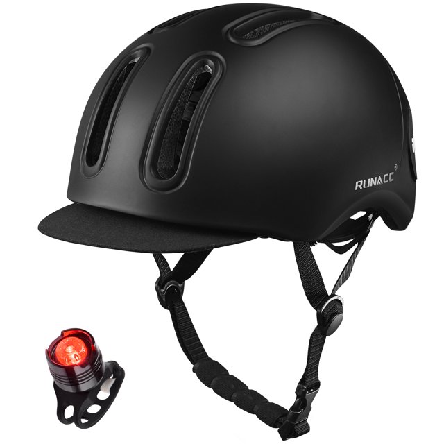 Adult Bike Helmet Adjustable Cycling Helmet Bike Helmet for Adult, Commuter, with Removable Visor, L