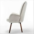 thumbnail image 4 of US Pride Furniture Kreedence 26.38" W Microfiber Wing Back Armchair, Ivory, 4 of 5