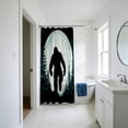 thumbnail image 4 of Funny Shower Curtain Humorous Sitting On Toilet Reading Newspaper Shower Curtains Animal Print Bathroom Polyester Bath Curtain 64x64in Shower Curtain 180x180cm, 4 of 4