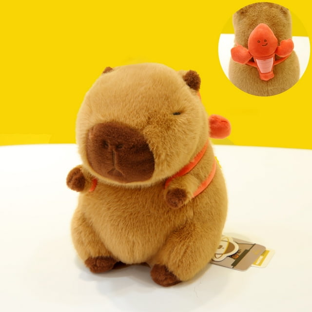 Poupée Capybara Véritable Poupée Jouet en Peluche Oreiller Cadeau d'Anniversaire Célébrité Internet Ragdoll DMH