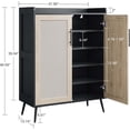 thumbnail image 1 of Eastvita 5-Tier Rattan Shoe Cabinet with Doors/Adjustable Shelf for Entryway Organization, 1 of 6