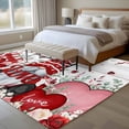 thumbnail image 4 of Valentines Area Rugs 8'x10', Washable Small Throw Rugs for Living Room Patio, Pink Red Love Heart Gnomes Eucalyptus Vintage Indoor Outdoor Rug Non-Slip Low Pile Carpet Runner Reversible Floor Mats, 4 of 8