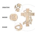 thumbnail image 3 of BESTYASH 2Ud Adorno Cruz De Madera Color Colgante Para De Pascua Y Ambiente Campestre, 3 of 6