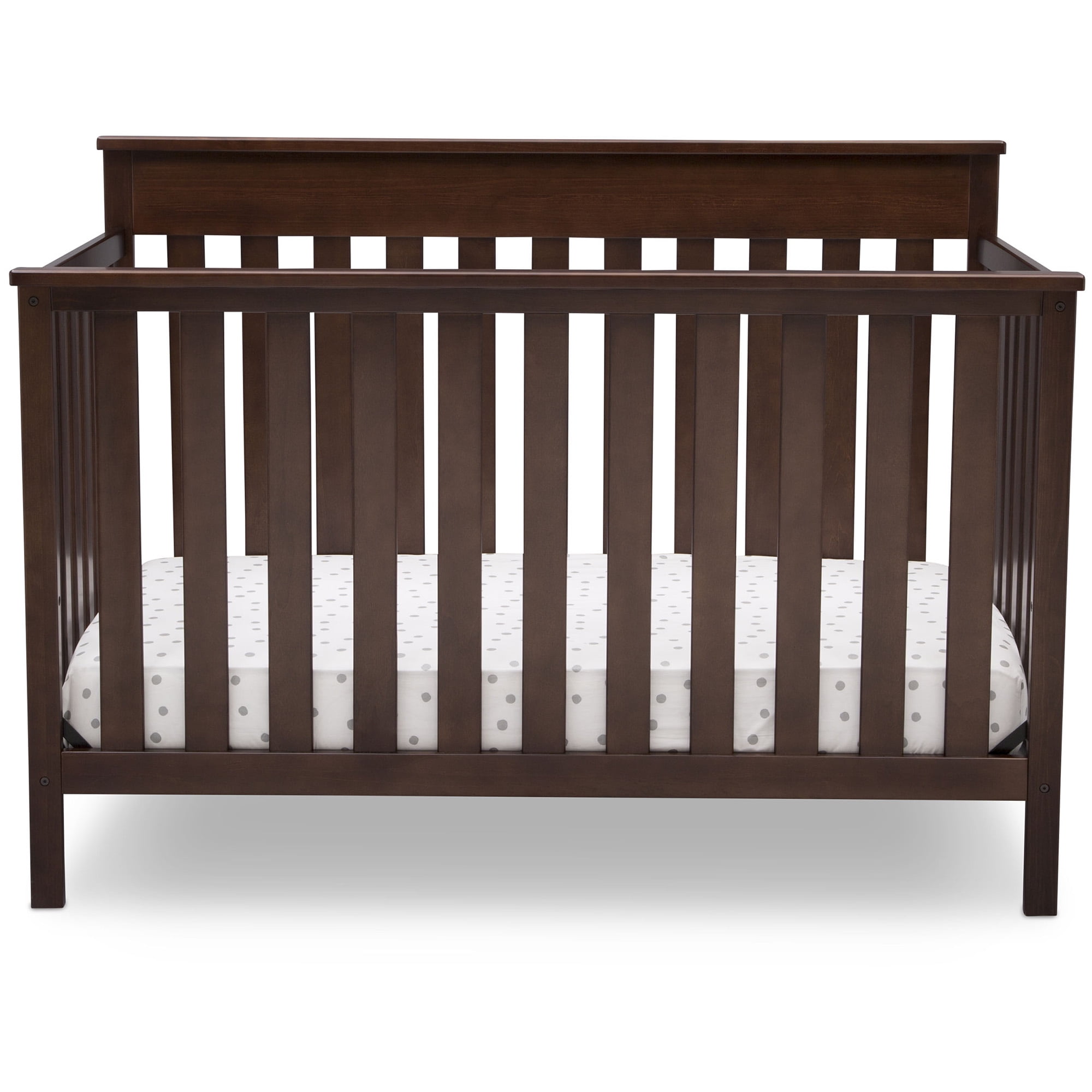 Delta Children Kingswood 4 In 1 Convertible Baby Crib Walnut Espresso Walmart Com Walmart Com