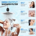 thumbnail image 4 of Aqua Earth Shower Head Filter For Hard Water 20 Stages to Remove Chlorine Fluoride Water Softener Coconut Shell Activated Carbon Reduces Dry Itchy Skin Heavy Metals Other Sediments Vitamin C Black, 4 of 8