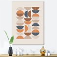 thumbnail image 1 of Designart Abstract Sun and Moon S In Blue and Orange Canvas Wall Art, 1 of 4