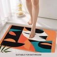 thumbnail image 6 of Color Block Doormat Outdoor Entrance 24"x36", Orange Teal Black Contemporary Abstract Absorb Moisture Dirt Door Mats, Non-Slip Rubber Backing Floor Mats Indoor, Low-Profile Front Door Rugs, 6 of 9