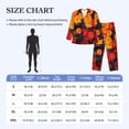 thumbnail image 4 of Naloa Marigold Flowers In Different Colors Men’s Pajamas Set - Long Sleeve Button Down Sleep Shirt and Pajama Bottoms Sleepwear Set-Large, 4 of 7