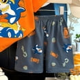 thumbnail image 4 of Ulanda Kids Toddler Boy Clothes Outfits Bear Print Tee + Plaid Shorts 2 Pieces Summer Shorts Set (Orange, 7-8 Years), 4 of 4