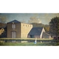 thumbnail image 2 of Sir Charles John Holmes 24x15 Gold Ornate Framed and Double Matted Museum Art Print Titled - A Warehouse (1921), 2 of 4