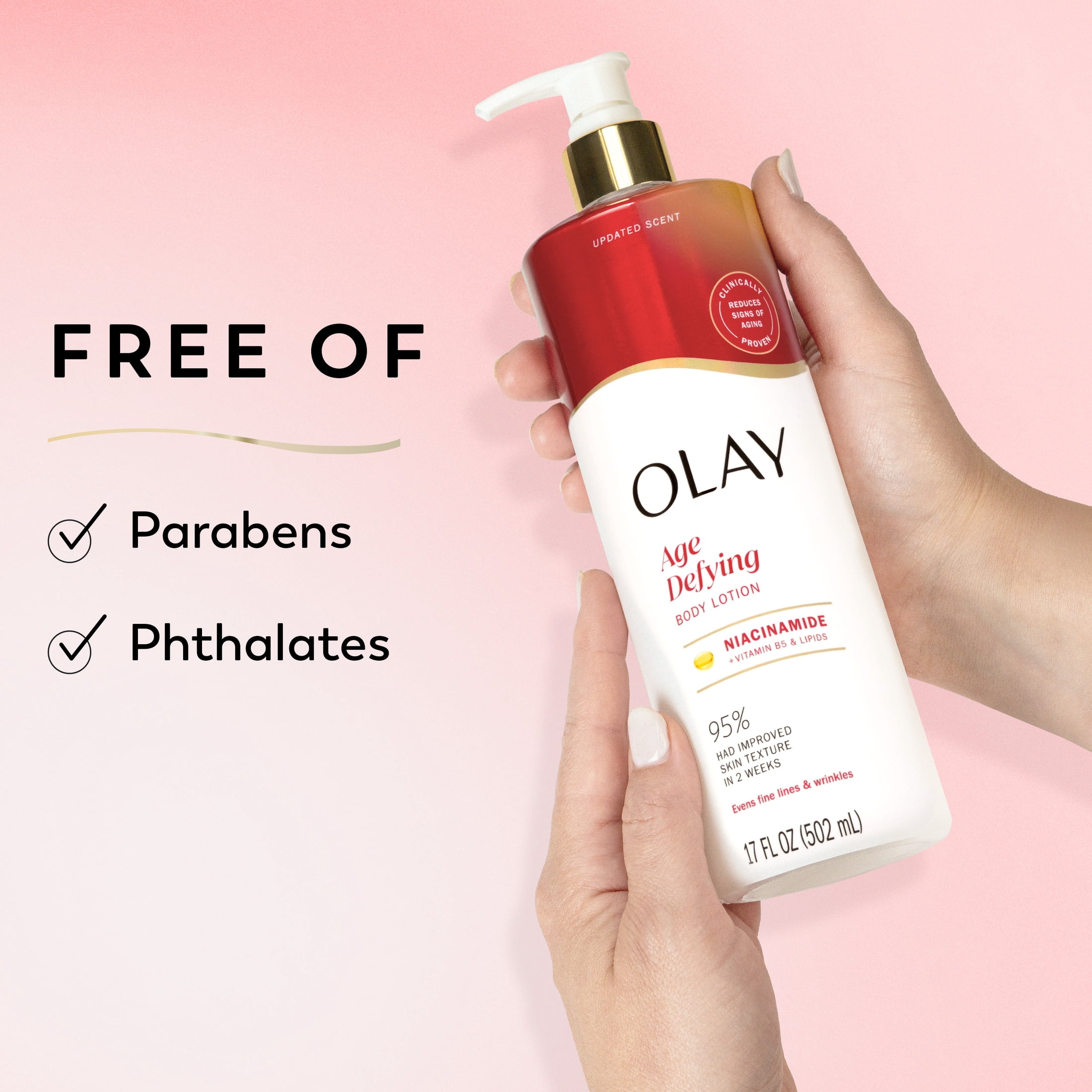 Olay Age Defying Body Lotion for Women, Niacinamide, 17 fl Oz.