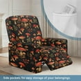 thumbnail image 3 of Yuyamidu Mushroom Print Reclining Chair Covers 4 Pieces Comfortable Recliner Sofa Slipcovers with Pocket Easy to Install Furniture Protector for Living Room Gift for Housewarming, 3 of 8