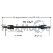 CV Axle Shaft Fits select: 2013-2018 HYUNDAI SANTA FE SPORT, 2013-2018 HYUNDAI SANTA FE
