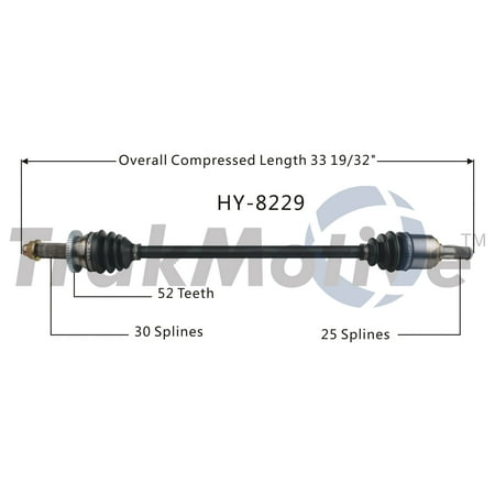 CV Axle Shaft Fits select: 2013-2018 HYUNDAI SANTA FE SPORT, 2013-2018 HYUNDAI SANTA FE