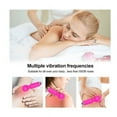 thumbnail image 6 of Mini Massager, Powerful Handheld Personal Massager with 10 Vibration Patterns Cordless Massager，Wand Massager for Women for Neck Shoulder Back Body Massage Sports Recovery Muscle Aches,Rose Red, 6 of 7