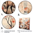 thumbnail image 3 of Designart "Grazing Alpacas in Romance I" Abstract Wall Art - Modern Beige Abstract Fractal Hallway Wall Art Decor, 3 of 6
