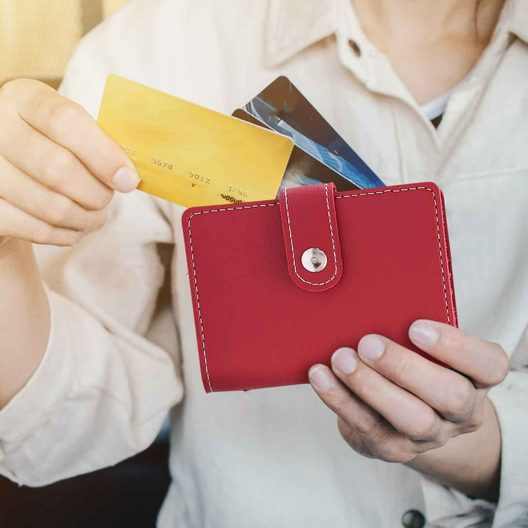 Blasgw Mini Savings Binder - Personalized Cash and Card Management for  Pocket Money Challenge PU Leather, Unique Gift Red - Walmart.com