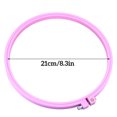 thumbnail image 3 of Embroidery Frame Plastic Circle Cross-Stitch Hoop Ring Home Circle Cross-Stitch Hoop Ring Handmade DIY Tool, Inner diameter 21cm Color Random, 3 of 7