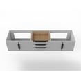 thumbnail image 2 of Alpine 72" Wood Floating Vanity Base in Gray with Black Handles, 2 of 5