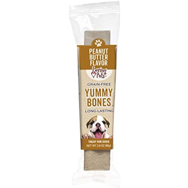 Loving Pets Peanut Butter Yummy Bone Singles for Dogs, Pack of 1
