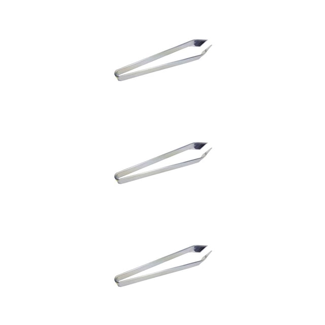 Inteprter Pinzas de acero inoxidable para quitar espinas de pescado, pinzas extractoras de mango de cocina, suministros para manualidades de cocina Type1 NO1 Inteprter CBP432908