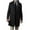 Black, variant on Miluxas Mens Wool Blend Trench Coat Single Breasted Notch Lapel Walker Mid-Length Classic Pea Top Coat