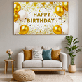 thumbnail image 6 of Glittery Gold Starry Background Banner for Birthday Party, Happy Birthday Decoration, Party Supplies, Photography Props, Backdrop Decor, 6 of 7