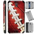 thumbnail image 1 of WORLD ACC Silver Guard Compatible with Cricket Icon | AT&T Radiant Core Case Slim Hybrid Phone Cover (Football), 1 of 3