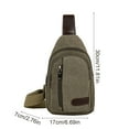 thumbnail image 3 of Men's Chest Bag Casual Sports Singles Shoulder Canvas Bag Construction Sites Work Wear Resistants Crossbody Bag, 3 of 5