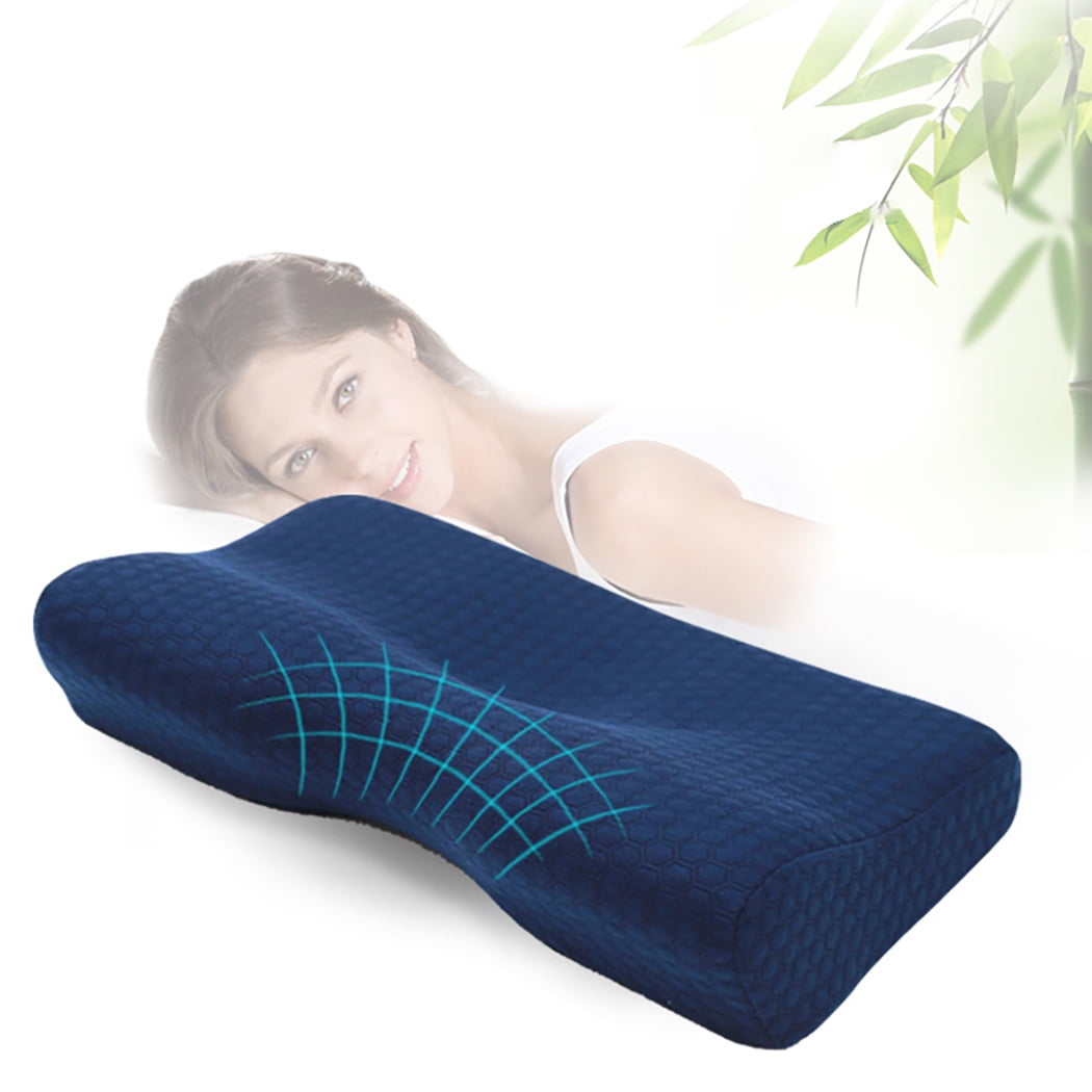Details about   Pillow Memory Foam Orthopedic Latex Neck Contour Sleep Support For Cervical Care 