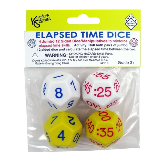 Koplow Games Elapsed Time Dice, 2 Pair