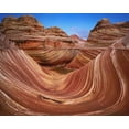 thumbnail image 2 of Flaherty, Dennis 32x26 Gold Ornate Wood Framed with Double Matting Museum Art Print Titled - Utah, Paria Canyon The Wave formation, sandstone, 2 of 4