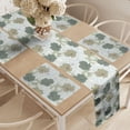 thumbnail image 2 of Ambesonne Floral Table Runner & Placemats, Colorful Roses and Leaves, Placemat 4 pcs + Runner 12"x72", White Laurel Green, 2 of 2